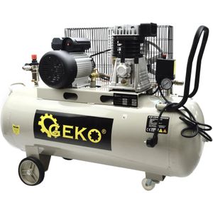 GEKO - 100L - Luchtcompressor - Oliegesmeerd - Staal - 8 Bar