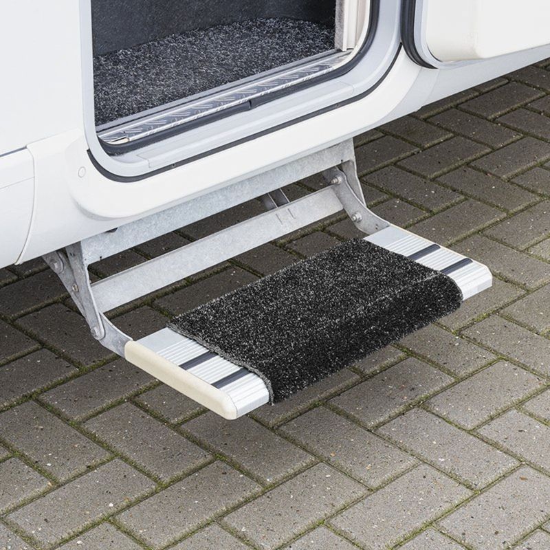 ProPlus Mat voor camper opstapje - weerbestendig - sneldrogend - zwart - 46 x 40 cm