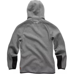 Scruffs Werktrui met capuchon - polyester/viscose/elastaan - ademend met ritszakken - maat S - houtskool - werkkleding