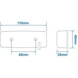 Pro Plus Markeringslamp - Contourverlichting - 110 x 40 mm - 12 en 24 Volt - LED - Wit - blister