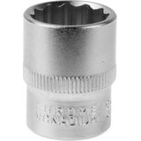 GEKO 1/2" dopsleutel - 11 mm - 12-punts - chroom vanadium staal