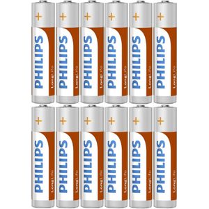 Philips LongLife AAA Batterijen R03 - 12 Stuks