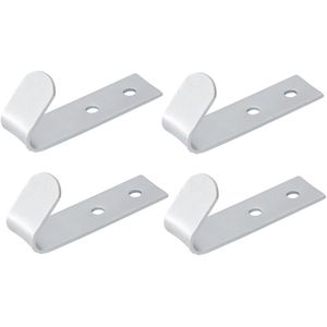 Pro Plus Haak - Schroefbaar - Staal - 72 x 21 mm - 4 stuks