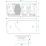 Pro Plus Achterlicht Aanhangwagen - Caravan - 6 Functies - 222 x 100 mm - Links - blister