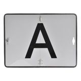 ProPlus Inklapbaar markeringsbord - reflecterend aluminium - 30 x 40 cm - wit met zwarte rand
