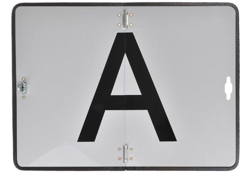 ProPlus - Inklapbaar Markeringsbord - Wit met Zwarte Rand - Reflecterend Aluminium - 30 x 40 cm