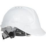 GEKO Verstelbare veiligheidshelm - HDPE - Wit - 53-62 cm - Weerbestendig