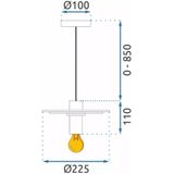 TooLight APP1213-1CP Hanglamp Goud - Luxe Verlichting met 1 Lichtpunt