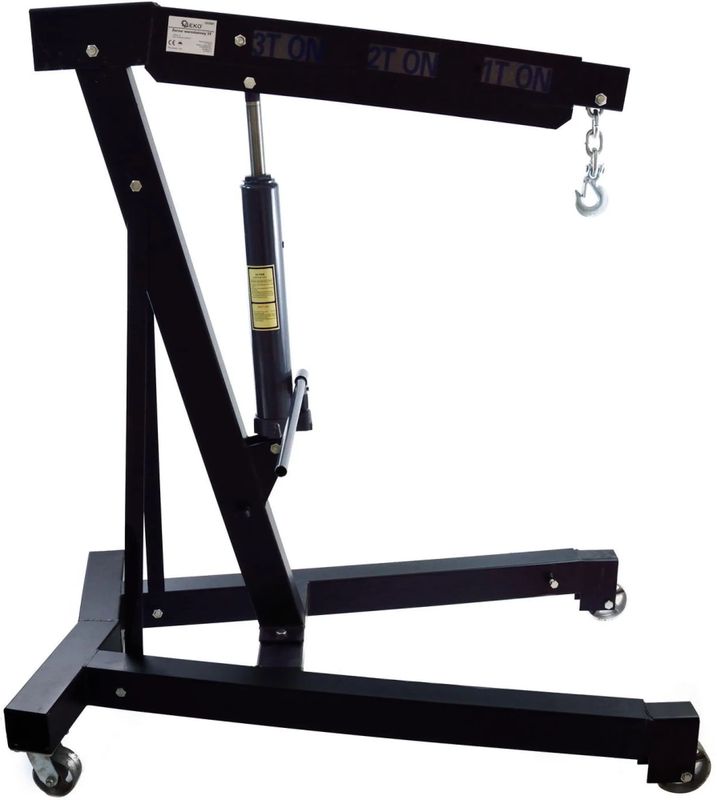 GEKO Motorlift - 3 ton - Verstelbare giek - Zware wielen - Veiligheidsmechanisme