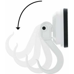 Benson Ophanghaak met zuignap - wit - Ø 35 mm - set van 2 stuks - draagvermogen 2 kg
