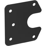 Pro Plus Stekkerdooshouder - Metaal - 9.4 x 8.7 cm - Zwart - Geschikt voor 7 en 13 Polige Stekkerdoos