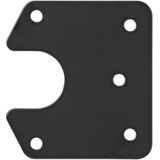 Pro Plus Stekkerdooshouder - Metaal - 9.4 x 8.7 cm - Zwart - Geschikt voor 7 en 13 Polige Stekkerdoos