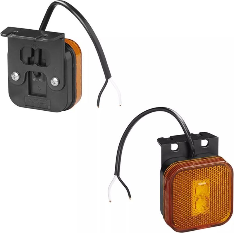 ProPlus - Zijmarkeringslamp LED - Waterdicht - Oranje - 12/24V - 65x65 mm