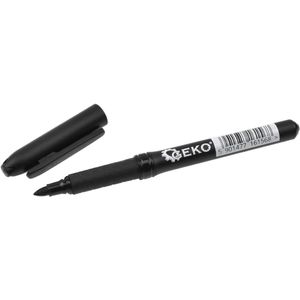 GEKO Zwarte permanente marker - fijne punt - weerbestendige inkt - 50 stuks