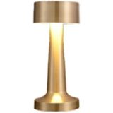 Benson LED Tafellamp Oplaadbaar en Dimbaar - Stijlvol in Goud en Zwart