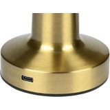 Benson LED Tafellamp Oplaadbaar en Dimbaar - Stijlvol in Goud en Zwart