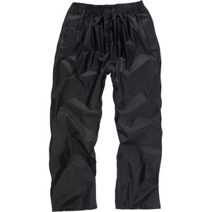 Scruffs Regenpak 2-delig - maat L - polyester en PVC - waterdicht, getapete naden, capuchon - zwart - buitenwerk