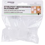 Benson Siliconen Stoelpoot Beschermers Set - Antislip - Wit - 4 stuks