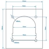 Pro Plus Montageplaat - 115 x 120 mm - Geschikt voor Sjoroog Enkel 342143 - blister