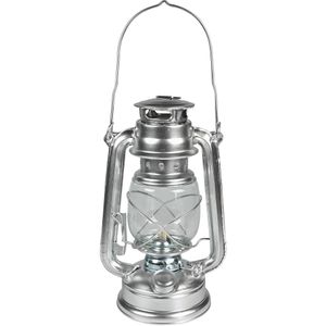 Benson Stormlantaarn - zilver - op brandstof - 8 x 25 cm - retro campinglamp