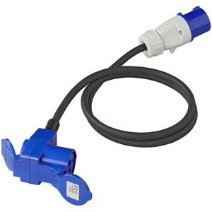 Pro Plus Verloopkabel - 150 cm - 3 x 2.5 mm2 - CEE Stekker naar Haakse CEE Contrastekker - Schuko Stopcontact