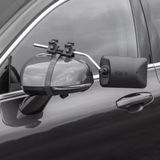 Caravanspiegel - Vlak Glas - Met Dodehoekspiegel - Zwart - PP Rubber Glas Staal