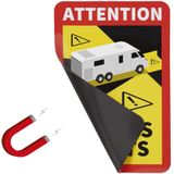 ProPlus Magneetsticker - "Attention Angles Morts " - 17 x 25 cm - t.b.v. Dodehoek Camper