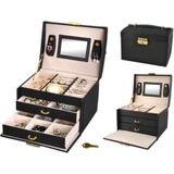 Beautylushh Sieradenkoffer Zwart - Elegante en Veilige Opbergplek voor Juwelen