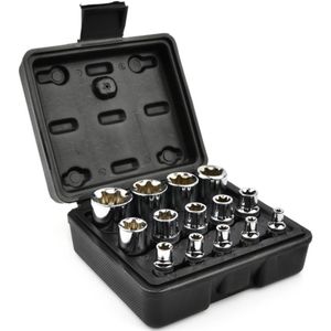 GEKO 14-delige Torx Doppenset - Cr-V Staal - Inclusief Opbergkoffer
