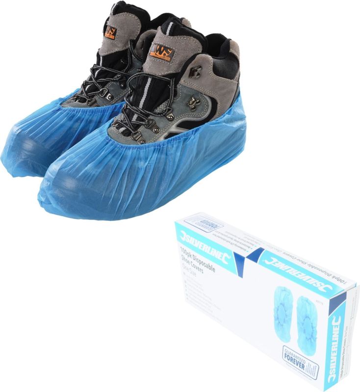 Silverline Wegwerp Overschoenen - Blauw - 100 Stuks - Hygiënisch