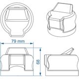 ProPlus Hoes voor Stekkerdoos - Ø 79 x 68 mm - Universeel - Zwart - blister