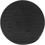 Benson Stijlvolle deurstopper - roestvrij staal en rubber - zwart - ø11 cm