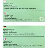 Benson Stijlvolle deurstopper - roestvrij staal en rubber - zwart - ø11 cm