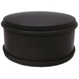 Benson Stijlvolle deurstopper - roestvrij staal en rubber - zwart - ø11 cm