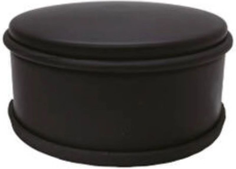 Benson Stijlvolle deurstopper - roestvrij staal en rubber - zwart - ø11 cm