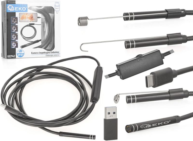 GEKO - Endoscoop - Flexibele Camera - 2m Lengte - 5.5mm Diameter - Waterdicht IP67