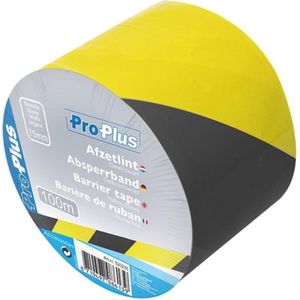 Pro Plus Afzetlint - Geel en Zwart - 75 mm x 100 meter