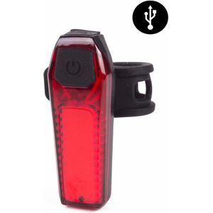 Benson Fietslamp met USB Oplader - COB LED - Rood - 3.7 Volt - 300 Mah - 80 Lumen