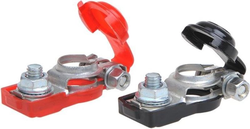 ProPlus - Accupoolklem Set - Rood en Zwart - Kunststof Bescherming