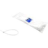 GEKO Nylon kabelbinders - UV-bestendig - 200x4.8mm - wit - 100 stuks