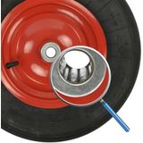 Pro Plus Kruiwagenwiel - Luchtband met Metalen Velg - Ø 370 x 91 mm - 4.00 - 8 - Asgat Ø 20 mm