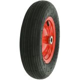 Pro Plus Kruiwagenwiel - Luchtband met Metalen Velg - Ø 370 x 91 mm - 4.00 - 8 - Asgat Ø 20 mm