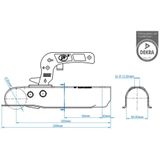 Pro Plus Disselkoppeling - Kogelkoppeling - Rond Ø 50 mm - E4 Gekeurd