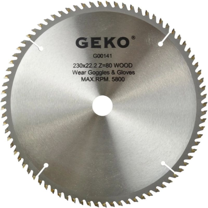GEKO - Cirkelzaagblad - Tungsten Carbide - 230 mm - 80 Tanden - Voor Houtbewerking