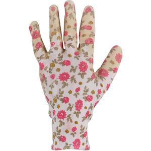 Talen Tools Tuinhandschoenen – Wit/Roze – Nitrilcoating – Maat S