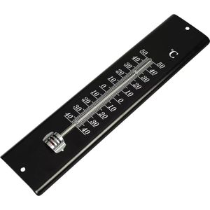 Benson Thermometer - metaal - zwart - 30 cm - binnen/buiten