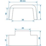 Pro Plus Tegenstuk t.b.v. Klepsluiting - Spansluiting - Tico - 46 x 24 mm