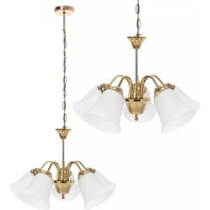 TooLight Hanglamp Vintage APP959-5CP - E27 - 5 Lichtpunten - Goud