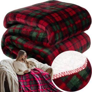 Ruhhy Dubbelzijdige Plaid – Warme Flanellen Deken, 160x200 cm – Klassiek Ruitpatroon