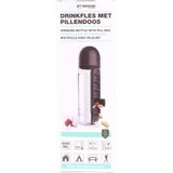 Benson Waterfles 600 ml met Pillendoos - 7 Vaks